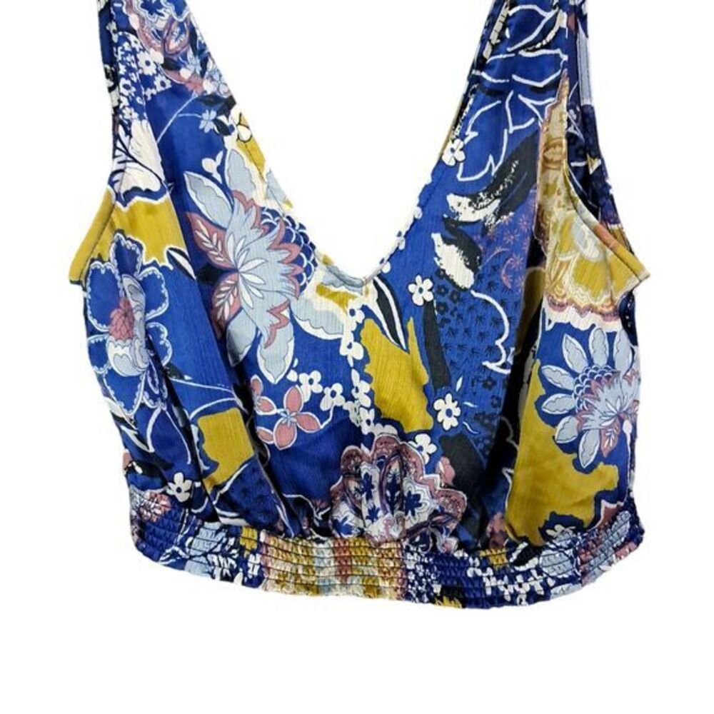 Inimately Free People Weekend In Montauk Tank Top Women Small Blue Beach Coastal - Picture 3 of 11